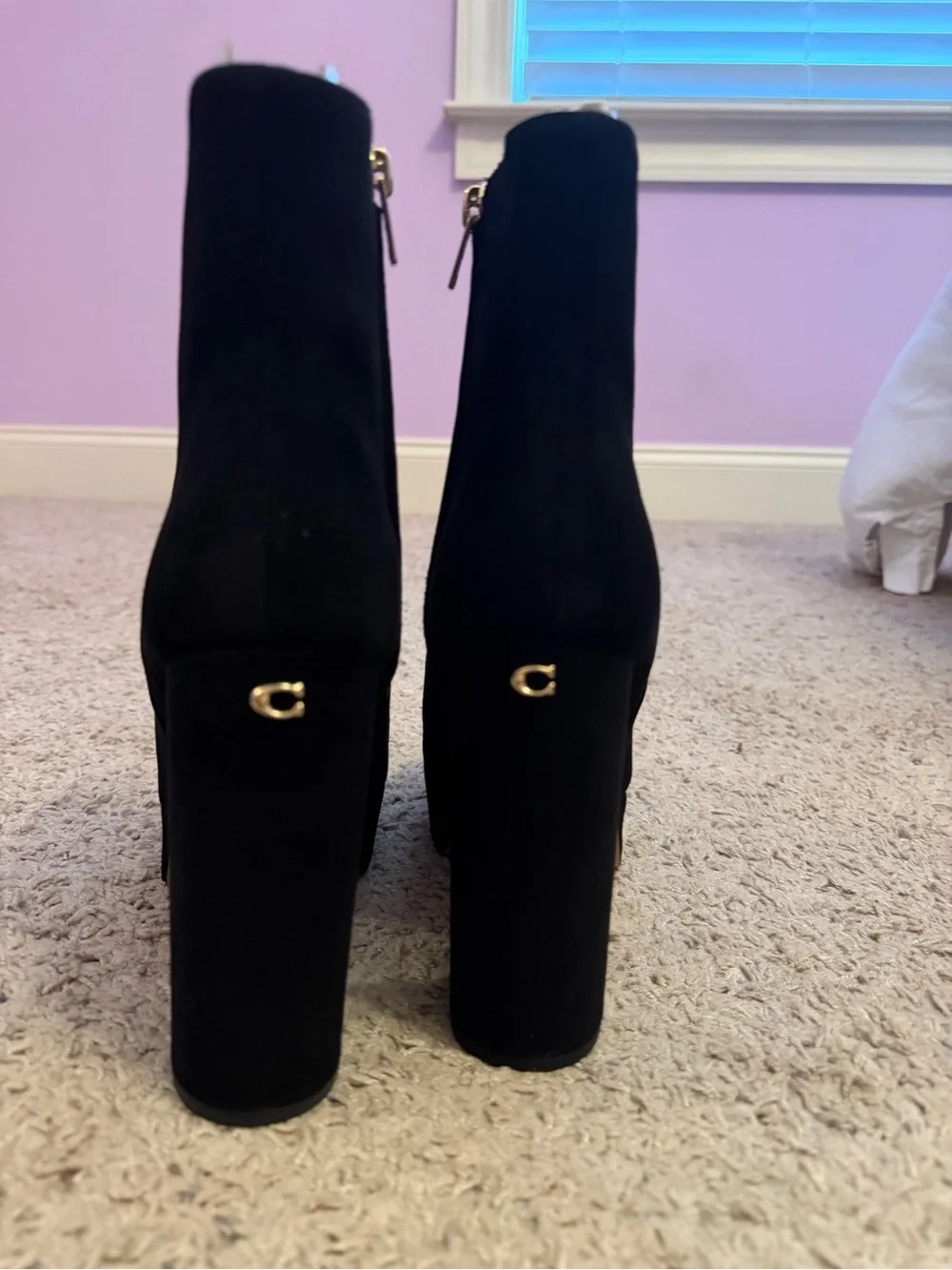 Coach Black Platform Ankle Boots - Women's Fashion Booties